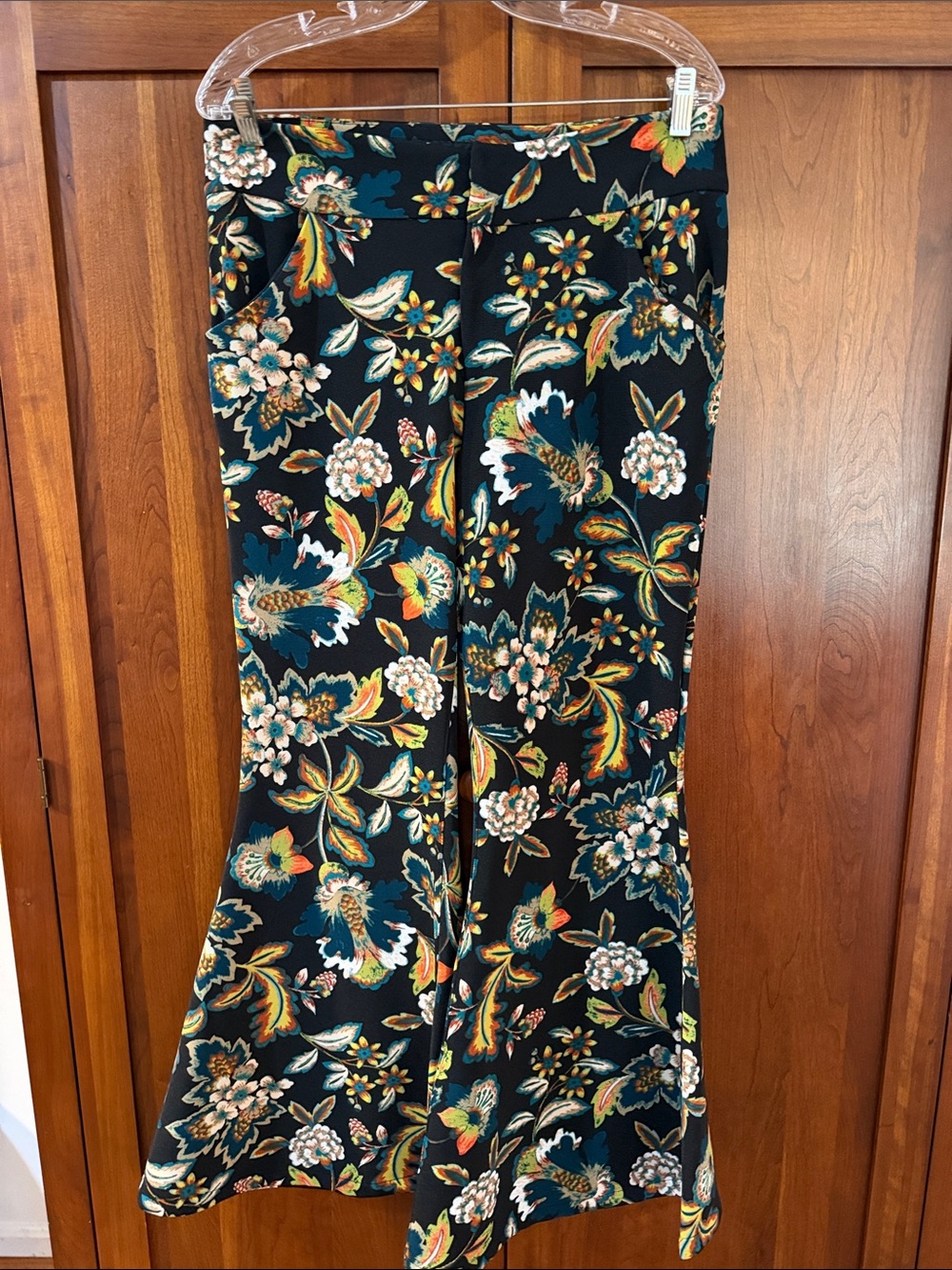 INC International Concepts Floral Knit Flare Pants